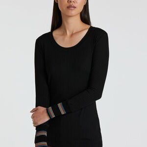 Paul Smith Ribbed Stripe Trim Top I REVERSIBLE new with tag